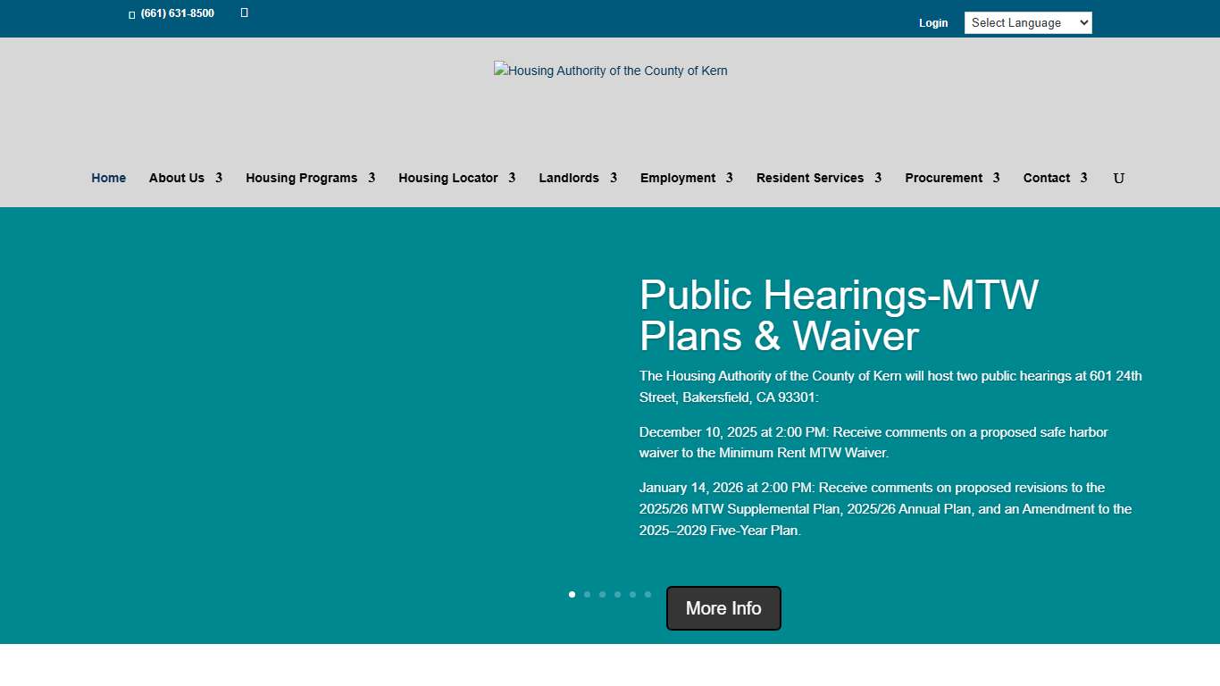 Housing Authority of the County of Kern Creating brighter futures...one home, one family at a time