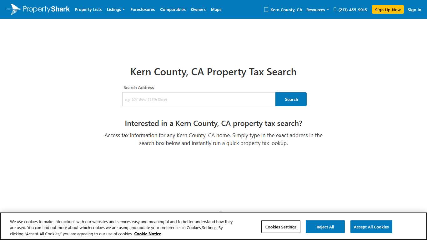 CA Property Tax Search PropertyShark