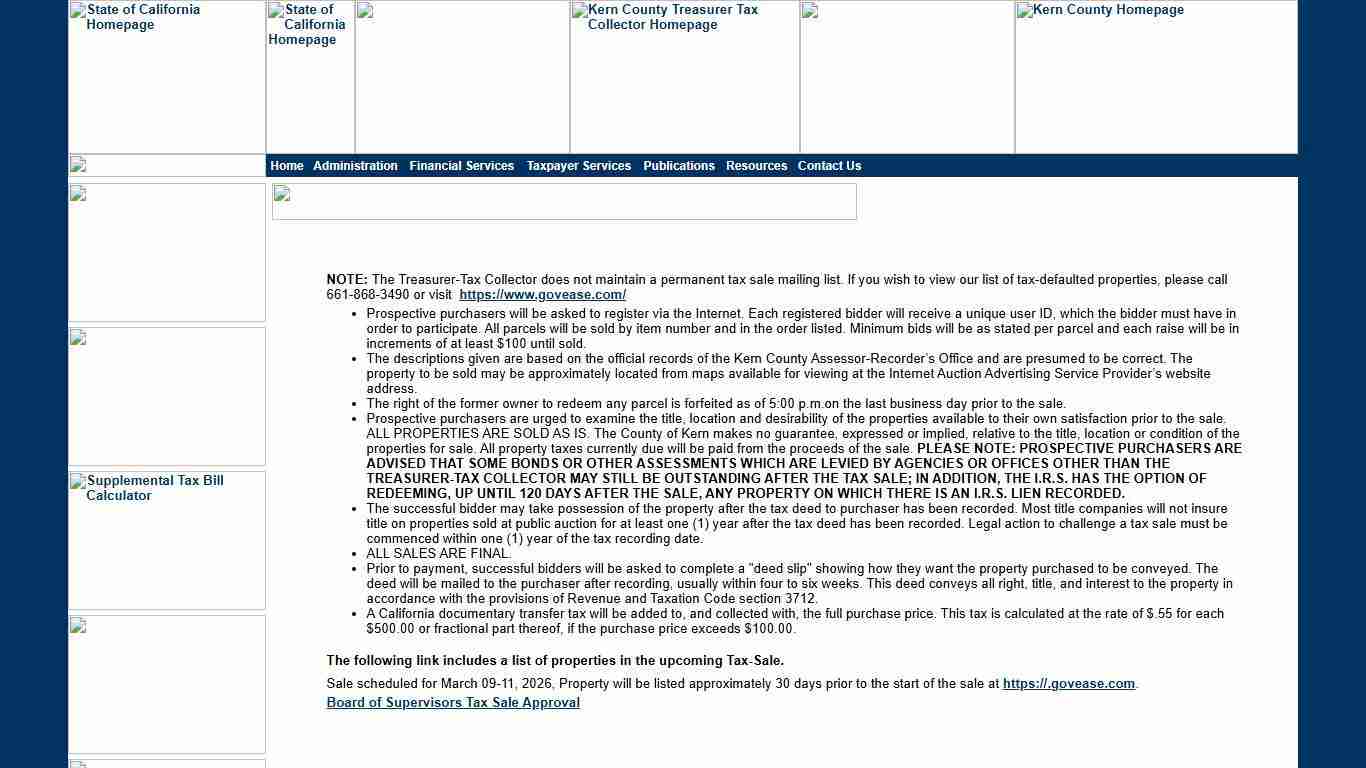 Kern County Treasurer and Tax Collector